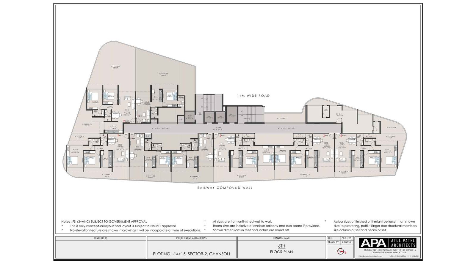 Infinity-Shreeji-Leafmount-6th-Floor-Plan